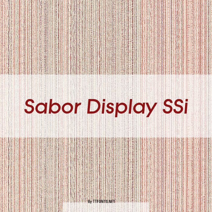 Sabor Display SSi example